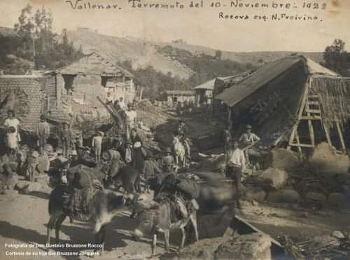 Vallenar. Calle Recova con Freirina después del terremoto de 1922